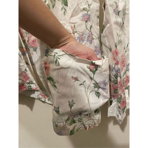 Vintage bonwit teller floral roses collared lightweight flowy open cardigan 90s - Picture 6 of 8